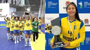 Atleta do Londrina é campeã com a Seleção Brasileira de Futsal