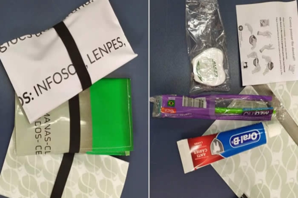 Alunos da UEL realizam entrega de kits de higiene bucal feitos de material reciclado