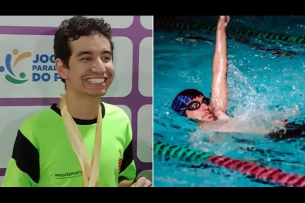 Jovem londrinense com TEA bate dois recordes na natação paranaense