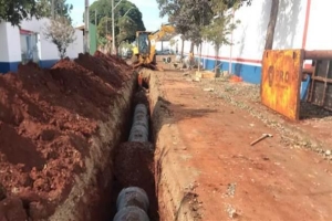 Jardim Piza recebe obra de drenagem para reforço de galeria pluvial